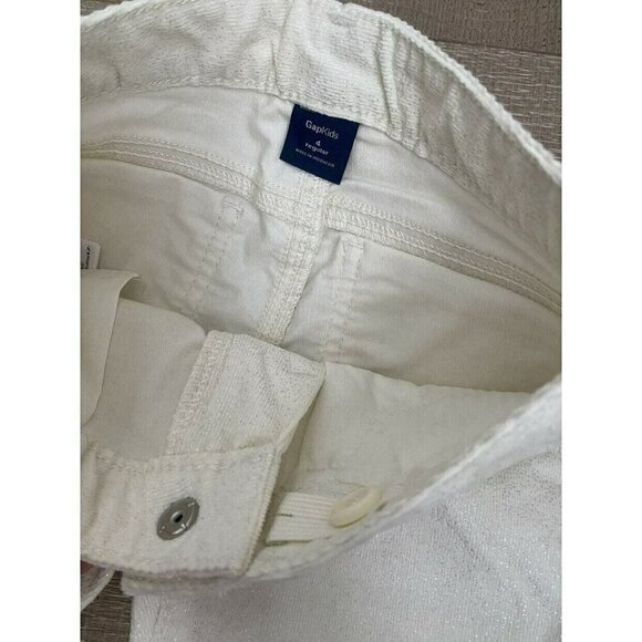 NEW Gap White Shimmer Corduroy Pants - Picture 4 of 5